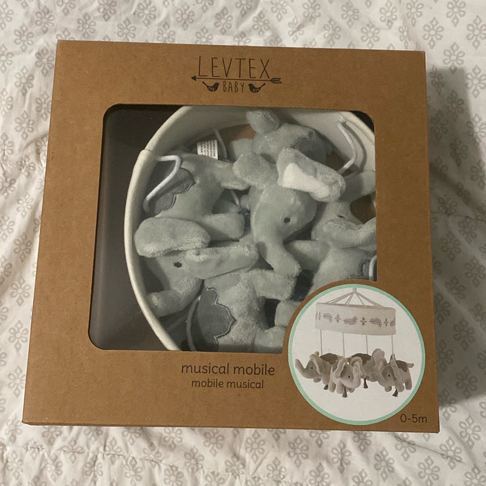 Levtex Baby Elephant Musical Mobile